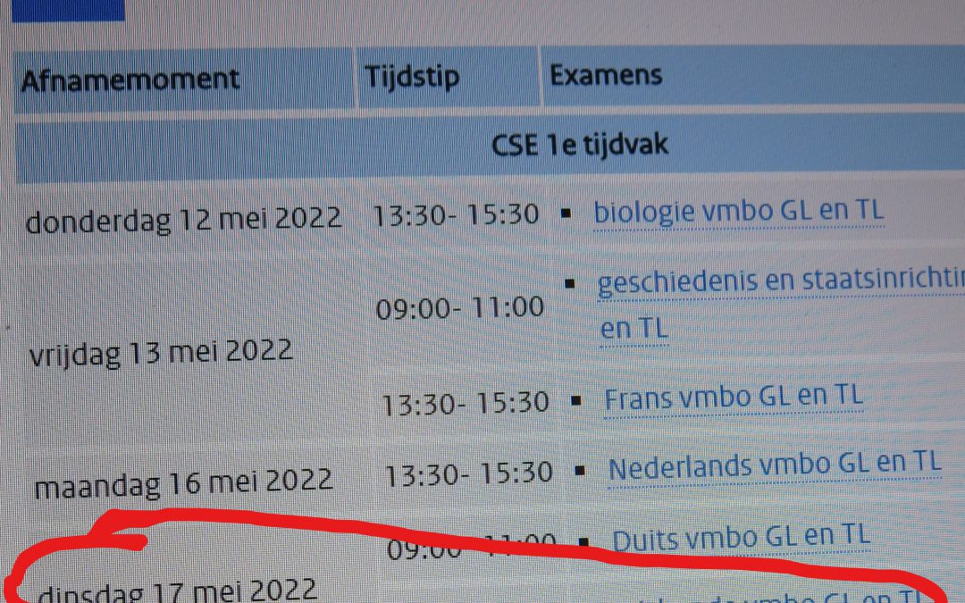 HET IS NOG NIET TE LAAT voor de VMBO-GL/TL leerlingen
